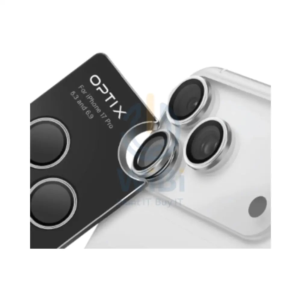 Uniq Optix Prime Stainless Steel Camera Lens Protector for Apple iPhone 17 Pro / iPhone 17 Pro Max - Silver Chrome