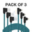 USB A to Lightning Charging Cable - Lightning / Blue / Pack of 3 - Cable