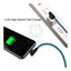 USB A to Lightning Charging Cable - Lightning / Blue / Pack of 3 - Cable
