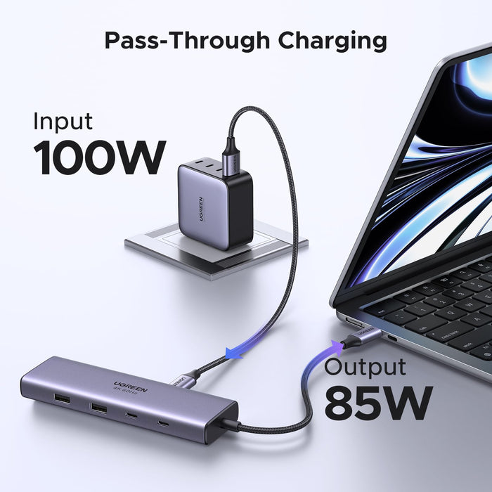 يوجرين 9-In-1 يو اس بي  موزع  إتش دي إم أي  إيثرنت / 100W PD / يو اس بي/ SD/TF بطاقة فتحة