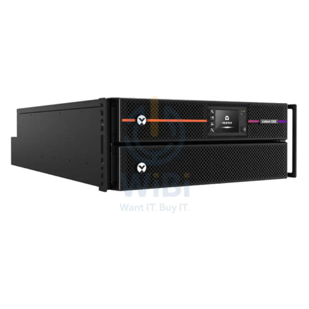 VERTIV Liebert Liebert GXE3-6000-6000IRT4UXL - 6000 واط / 6000 فولت أمبير / حامل(4U) + GXE3-EBC192VRT2Uبطارية خزائن  خارجية  - الحزمة