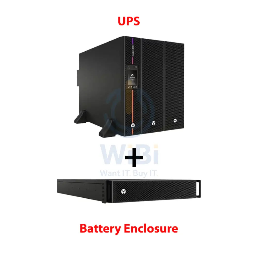 VERTIV Liebert GXE3-10KIRT5UXL - 1000Watts / 10000VA / Rack(5U) + GXE3-EBC240VRT3U External Battery Cabinets - Bundle