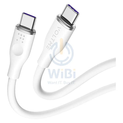 VOLTME Powerlink Moss Liquid Silicon Cable - 1 Meter / 100W / USB-C / Emarker White Accessories > Cables & Converters >