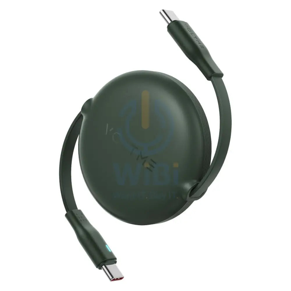 VOLTME Powerlink YoYo Dual-Way Retractable Cable - 1 Meter / 60W / USB-C / England Green Accessories > Cables &