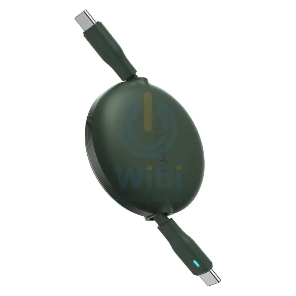 VOLTME Powerlink YoYo Dual-Way Retractable Cable - 1 Meter / 60W / USB-C / England Green Accessories > Cables &