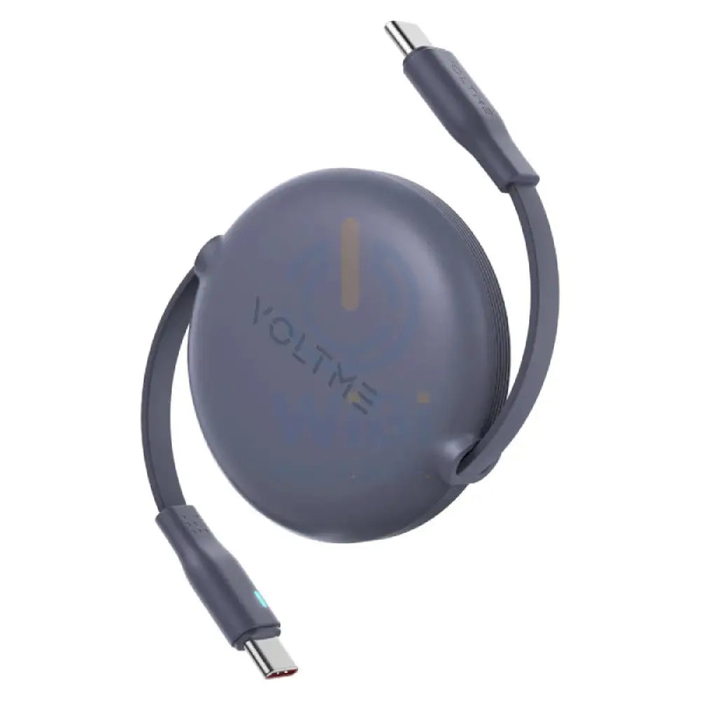 VOLTME Powerlink YoYo Dual-Way Retractable Cable - 1 Meter / 60W / USB-C / Navy Blue Accessories > Cables & Converters