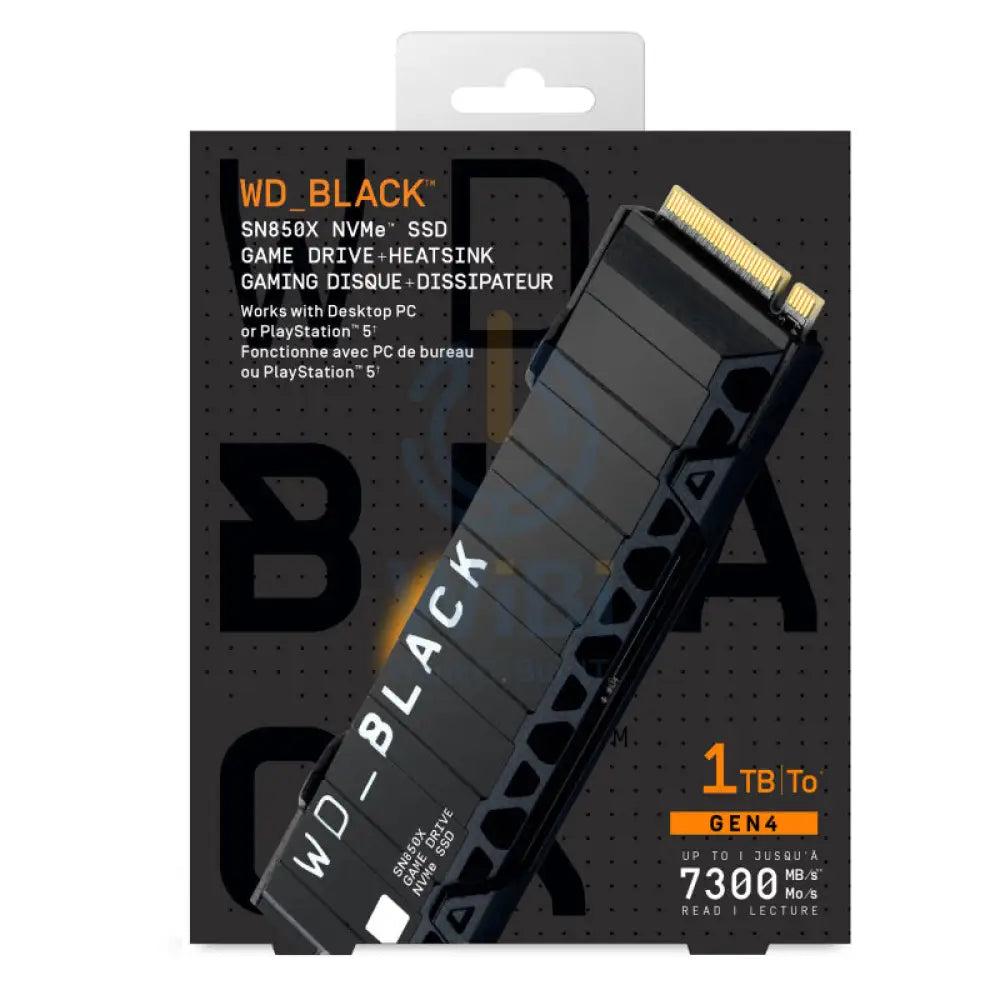 ويسترن ديجيتال أسود SN850X NVMe NVMe إس إس دي مع حراري - 1 تيرابايت / م.2 2280 / فوق إلى 7300 ميجابايت/ثانية / PCIe 4 x4 - إس إس دي صلبة حالةصلبة  محرك تخزين)