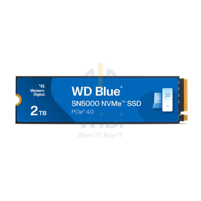 WD Blue SN5000 NVMe SSD - 2TB / Up to 5,150MB/s / M.2 2280 / PCIe Gen4 x4 - SSD (Solid State Drive) Storage > Solid