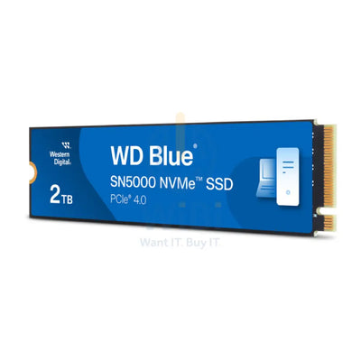 WD Blue SN5000 NVMe SSD - 2TB / Up to 5,150MB/s / M.2 2280 / PCIe Gen4 x4 - SSD (Solid State Drive) Storage > Solid