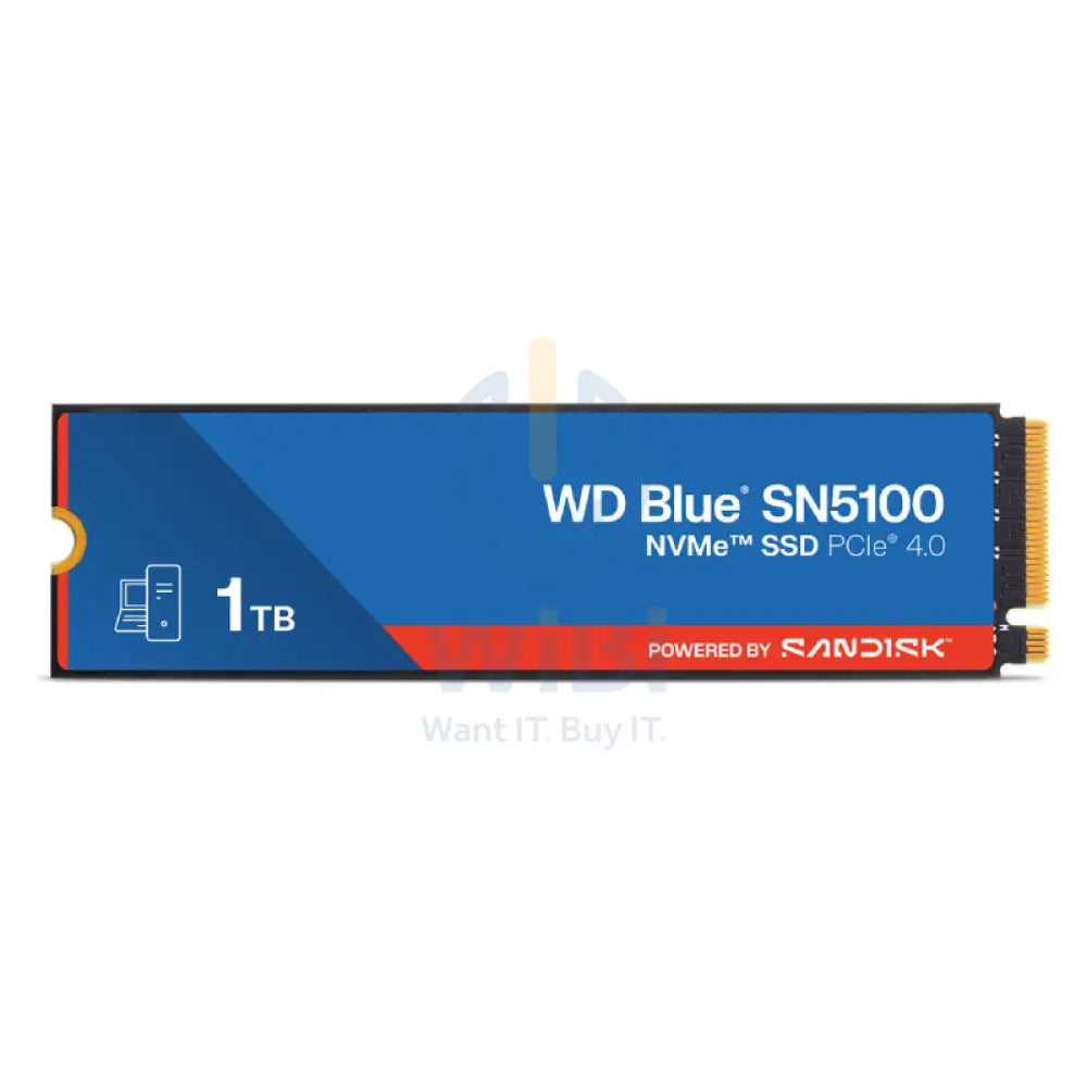 ويسترن ديجيتال أزرق SN5100 NVMe SN5100 NVMe إس إس إس دي - 1 تيرابايت / فوق إلى 7100 ميجابايت/ث / م 2 2280 / م 2 2280 / PCIe Gen4 x4 - إس إس دي صلبة حالة محرك) تخزين > صلبة 2280 / م