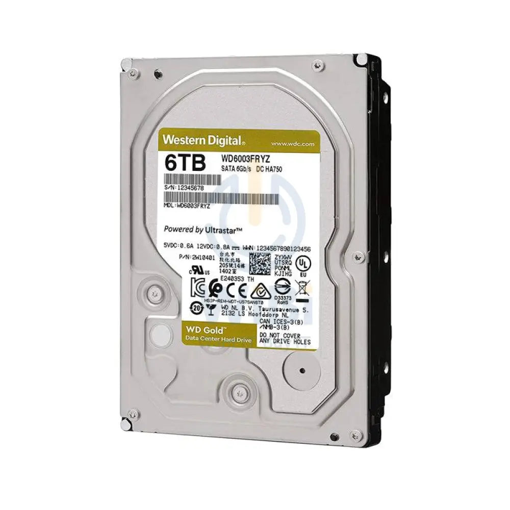 WD Gold Enterprise Class Hard Drive - 6TB / 3.5-inch / SATA-III / 7200 RPM / 256MB Buffer
