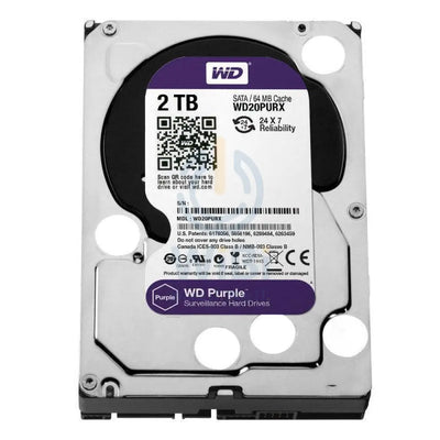 WD Purple Internal Drive - 2TB / 3.5-inch / SATA / 64MB Buffer