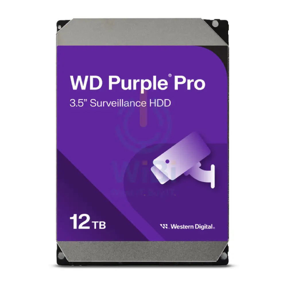 WD Purple Pro Surveillance Hard Drive - 12TB / Up to 272MB/s / 3.5-inch / SATA / 512MB Buffer Storage > Desktop Hard