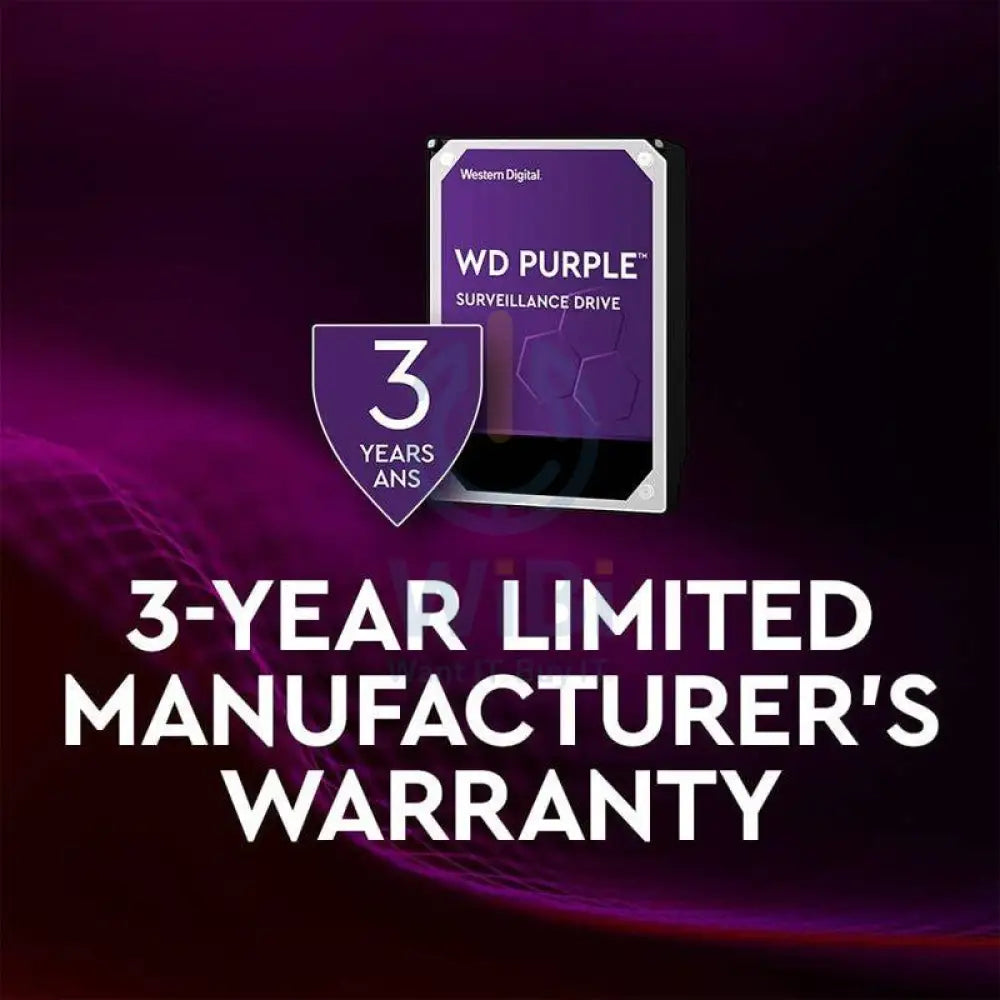 WD Purple Surveillance Hard Drive - 12TB / 3.5-inch / SATA / 256MB Buffer