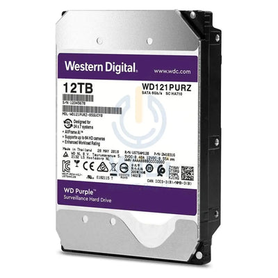 WD Purple Surveillance Hard Drive - 12TB / 3.5-inch / SATA / 256MB Buffer