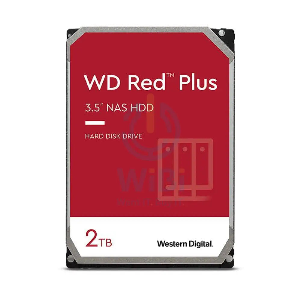 WD Red Plus Internal Drive - 2TB / 3.5-inch / SATA-III / 5400 RPM / 128MB Buffer Storage > Desktop Hard Drives