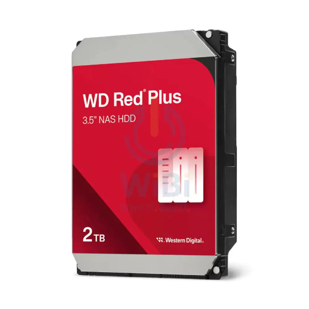 WD Red Plus NAS Hard Drive - 2TB / 3.5-inch / SATA-III / 64MB Buffer Storage > Desktop Hard Drives