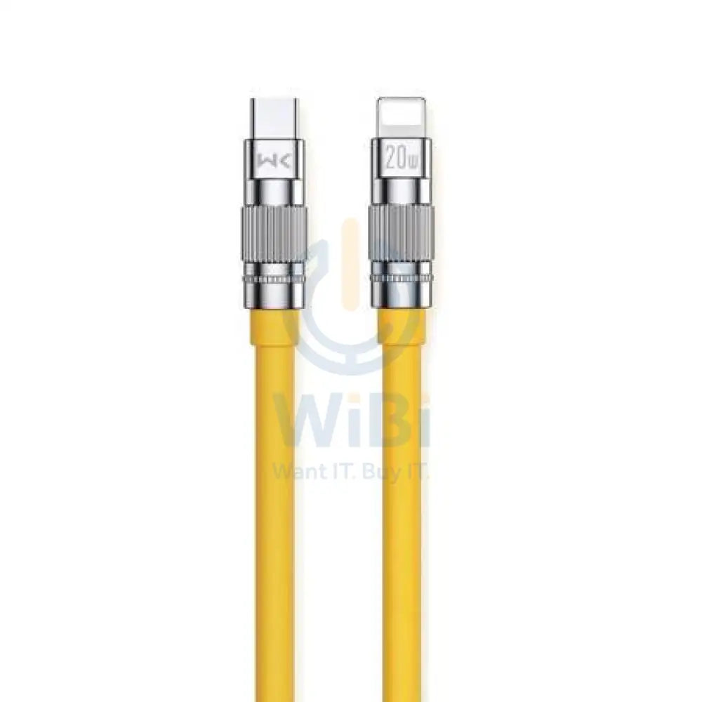 WEKOME WDC-187 Wingle Series - USB-C to Lightning Fast Charging PD Connection Cable - 20W / 1.2 Meter - Yellow