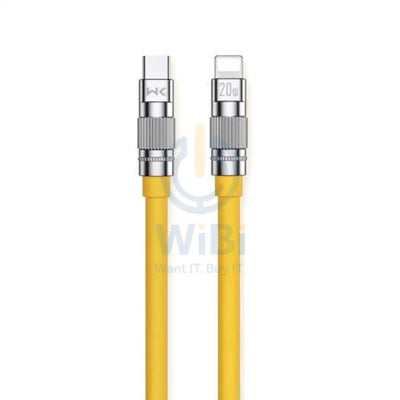 WEKOME WDC-187 Wingle Series - USB-C to Lightning Fast Charging PD Connection Cable - 20W / 1.2 Meter - Yellow