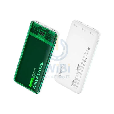 Wekome WP-343 10000mAh Pioneer 2 Generation Transparent Fast Charge Power Bank - Green Accessories > Power Bank