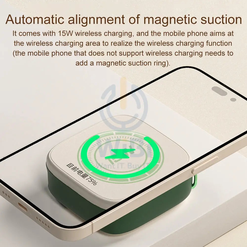 Wekome WP-365 Retro Series 10000mAh Camera 15W Magnetic Fast Charging Power Bank - purple & white Accessories > Power