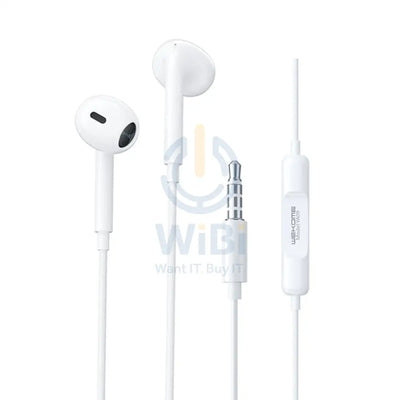 Wekome YA09 SHQ Series 3.5mm Music Semi-in-ear Wired Earphone - White Accessories > Audio > Headphones