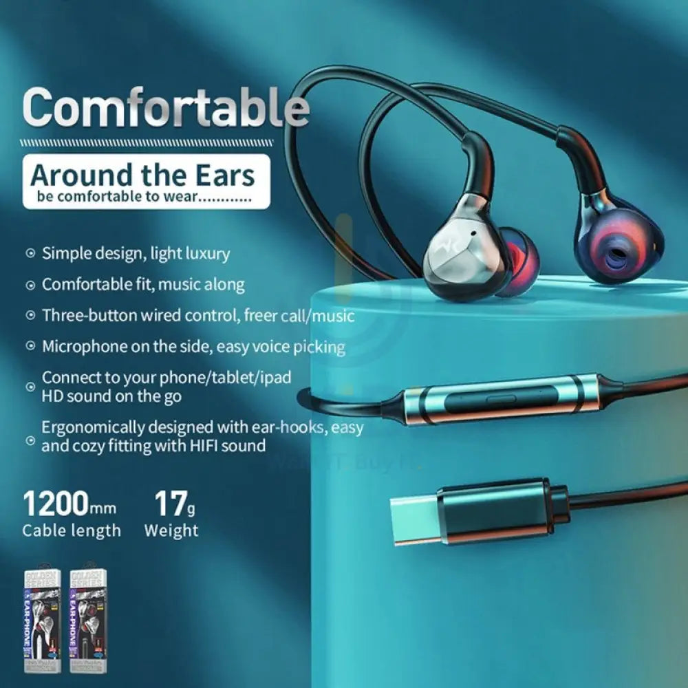 WEKOME YC06 Blackin Series - HiFi Wired Headphones Jack 3.5mm - Black Accessories > Audio > Headphones