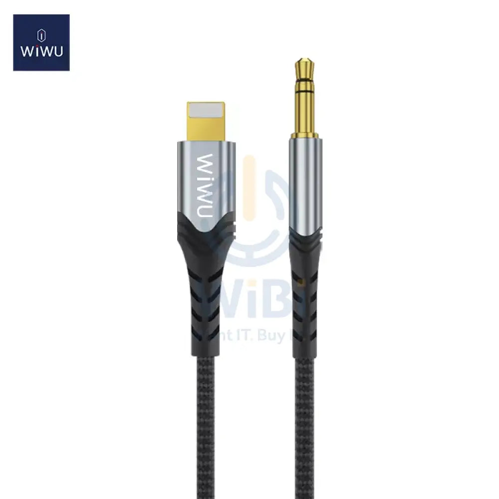 Wiwu Aux Stereo Cable 3.5Mm To Lightining 1.5Mtr - Black Accessories > Cables & Converters > Cables