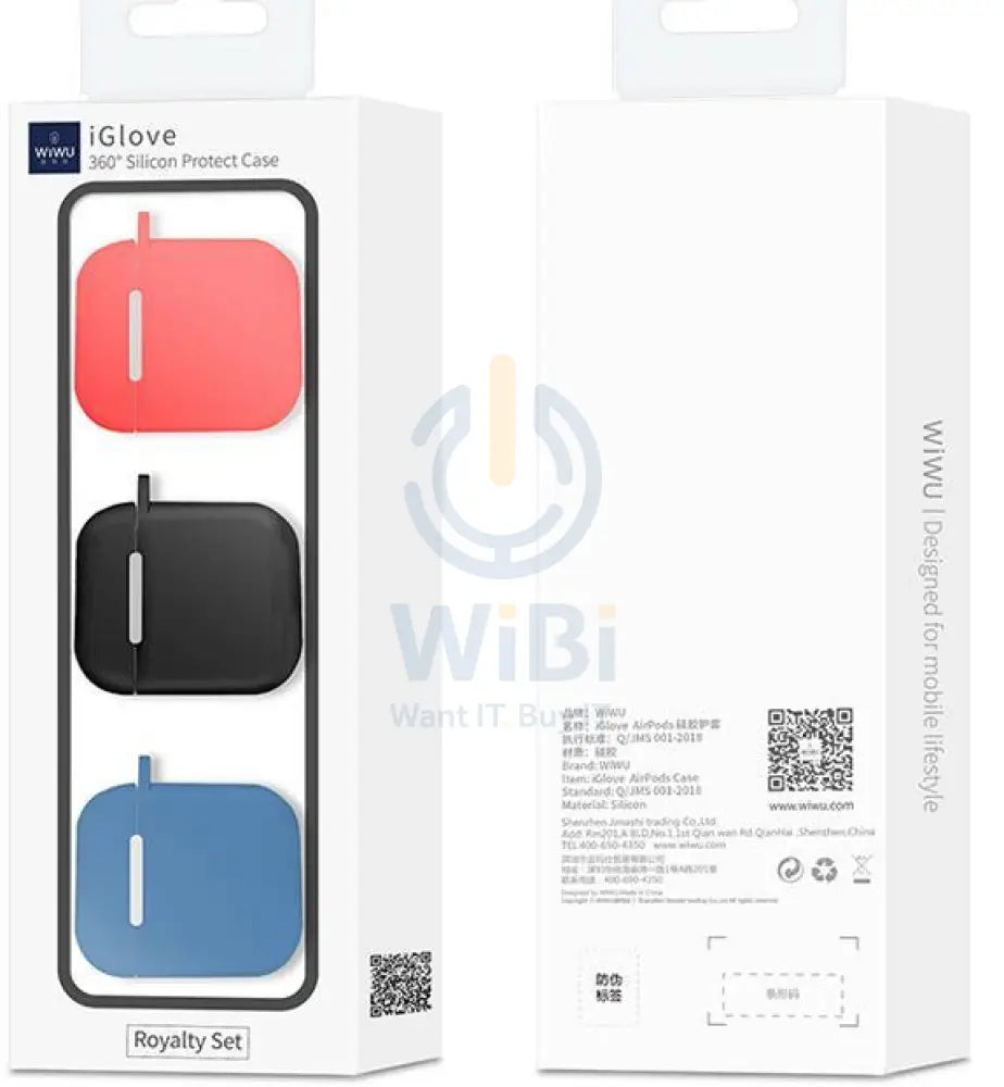 Wiwu Iglove Soft Silicone Cases - Apple AirPods / Royalty Set / Pack Of 3 Accessories > Audio > Headphones