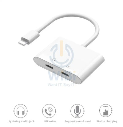Wiwu Lt01 Lightning To Dual Lighting Adapter - White Accessories > Mobiles & Tablets > Tablets