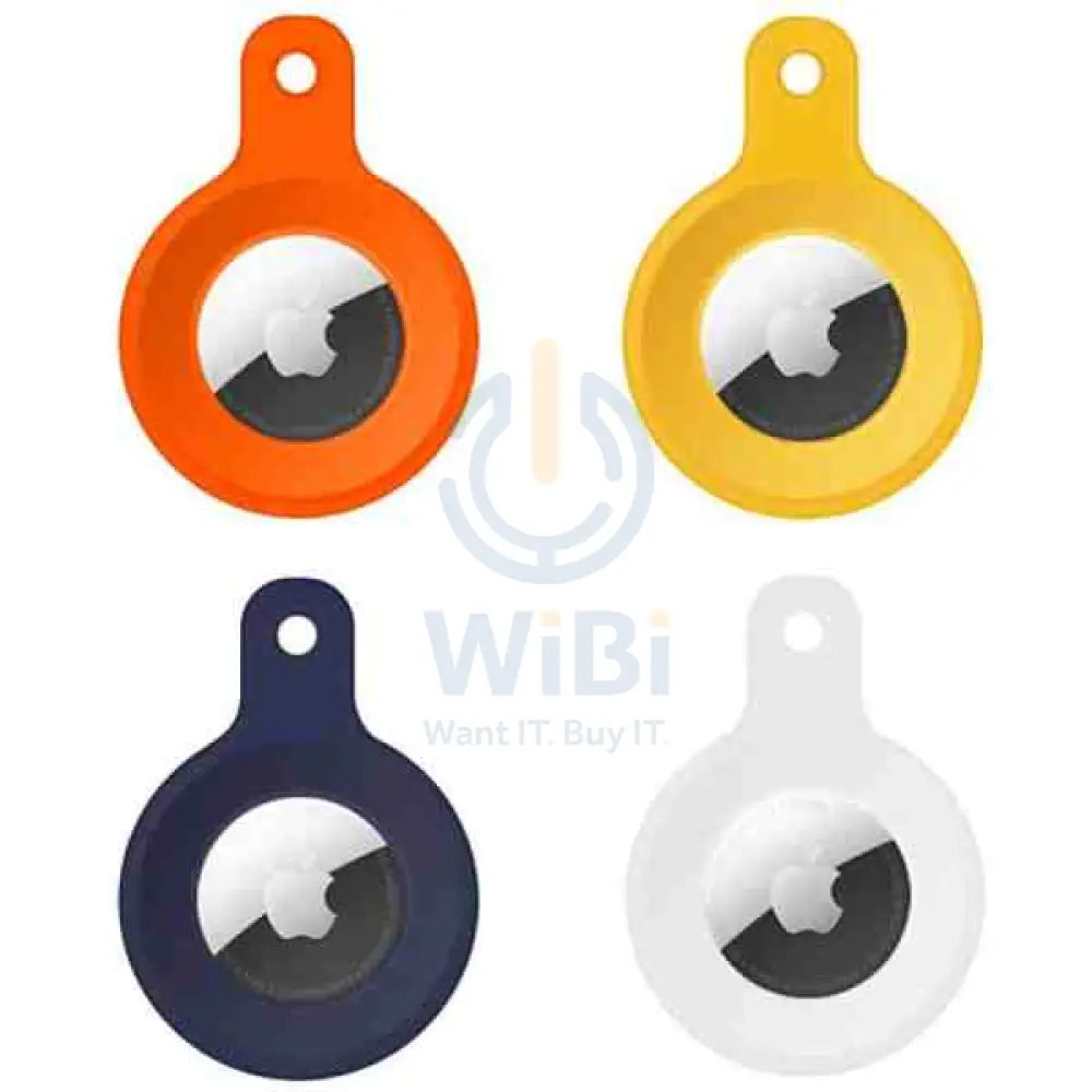 Wiwu Silicone Case For Apple Airtag (4 Pcs Pack) - Orange/Yellow/Blue/White Accessories > Mobiles & Tablets