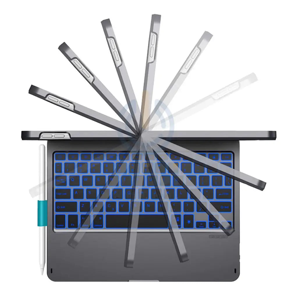 WiWU Waltz Rotating Magic ذكي لوحة مفاتيح حافظة  العربية / أسود اكسسوارات  هواتف  تابلت  تابلت  لوحة مفاتيح