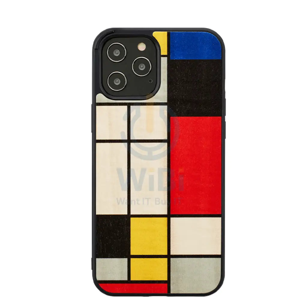 Wooden Case For iPhone 12 Pro Max - Mondrian Wood Accessories > Mobiles & Tablets > Offer Zone