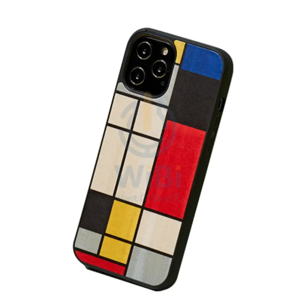Wooden Case For iPhone 12 Pro Max - Mondrian Wood Accessories > Mobiles & Tablets > Offer Zone