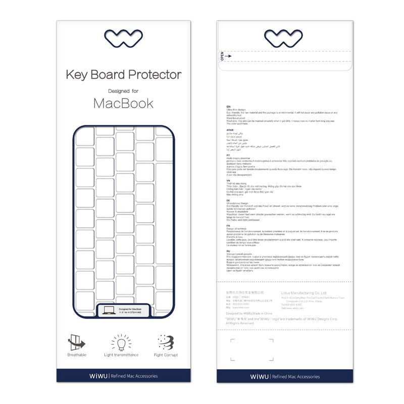 Wiwu Keyboard Protector - Apple Macbook 12 / Clear