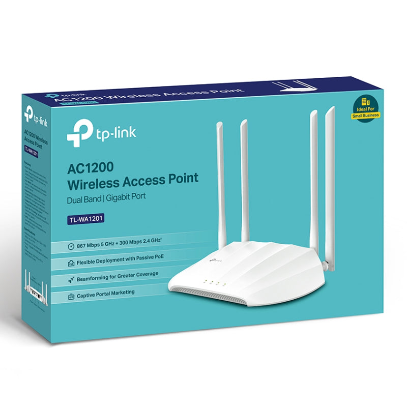 TP-Link (TL-WA1201) AC1200 Wireless Access Point - 5GHz (867 Mbps) / Gigabit LAN