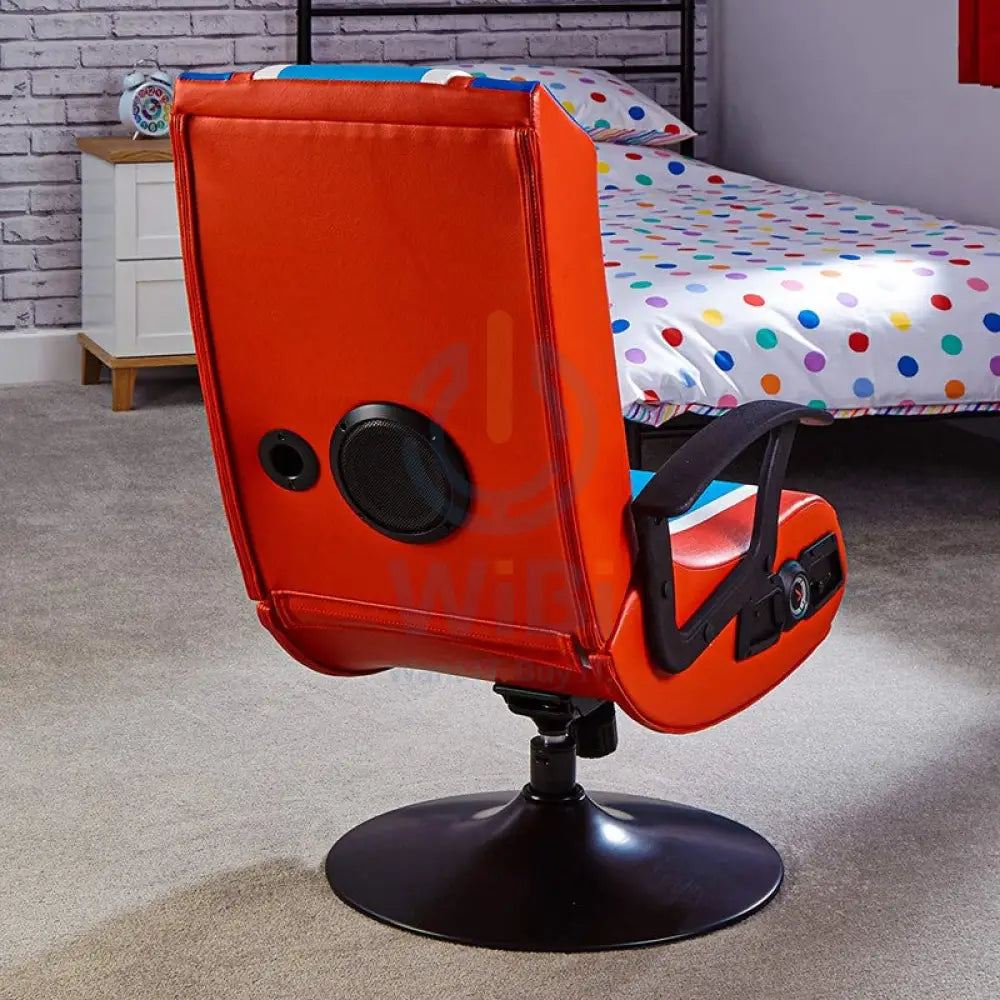 X-Rocker Nintendo Super Mario Pedestal Folding Chair with Built-In 2.1 Audio Gaming Chair Accessories > Chairs > Gaming