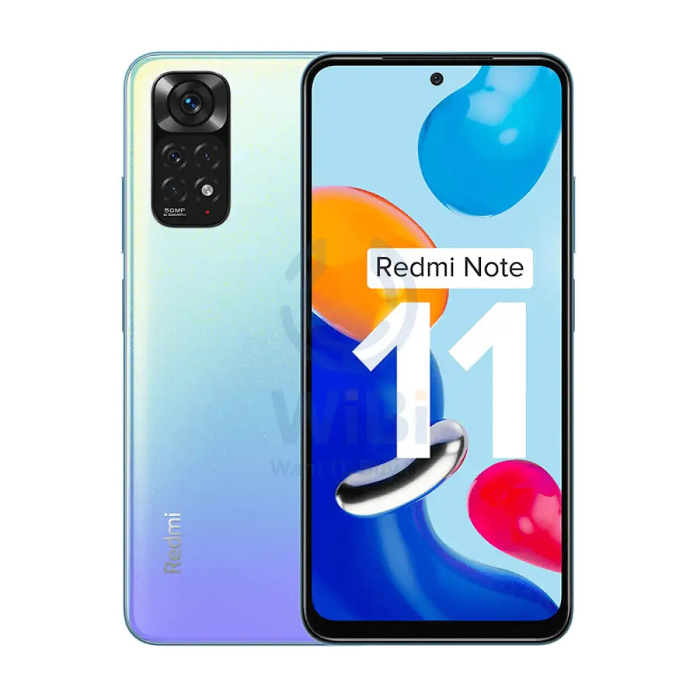 شاومي ريدمي نوت 11 - 128 جيجابايت / / 4 جيجابايت / 6.43 بوصة IPS / 4جي / واي-فاي / نجمة أزرق - هاتف