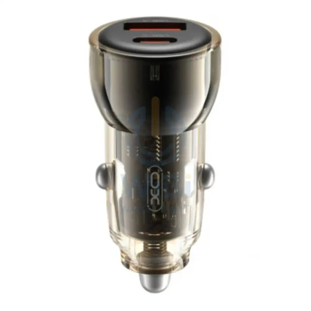 XO CC60 Transparent Car Charger - USB-C / USB-A / 60W / Black Accessories > Mobiles & Tablets > Mobiles > Car Chargers