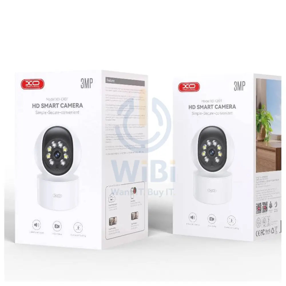 XO CR01 HD Smart Camera With Humanoid Tracking - 3MP / White Cameras > Security Cameras