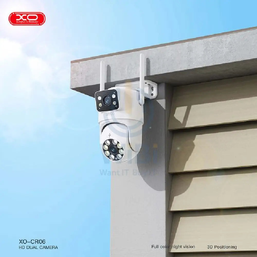 XO CR06 HD Dual Camera - White Cameras > Security Cameras