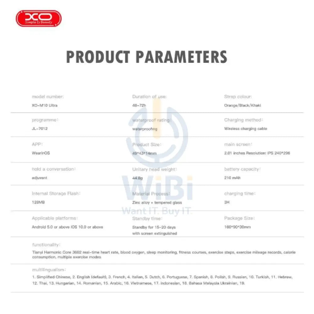 XO M10 Ultra 9th Smart Watch - 2.01-inch Smart Watches