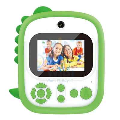 XO XJ05 Front and Back Kids Print Camera with Silicone Cover - Green Accessories > Smart Devices