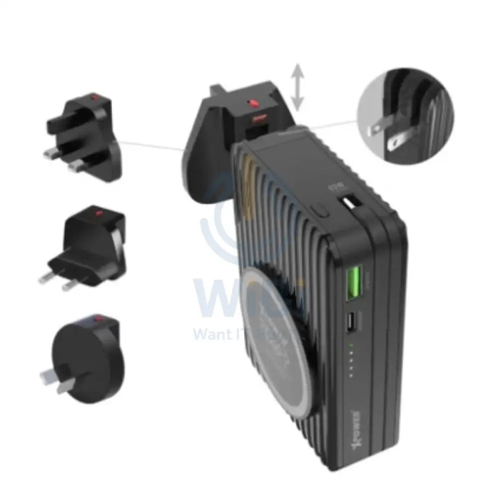 Xpower 3-in-1 Wireless Power Bank And Charger - 15000mAh / 65W / Black Accessories > Power Bank