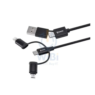 XPower 6-in-1 Cable - 1 Meter / 60W / Black Accessories > Cables & Converters > Cables