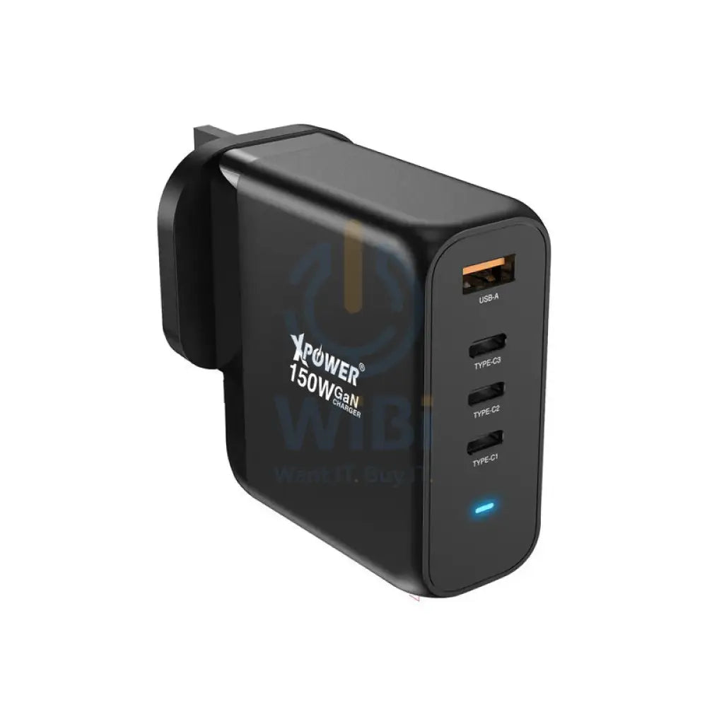 XPower GW150B 4 Output PD 3.0 Gan Wall Charger - 150W / Black Accessories > Power Adapters