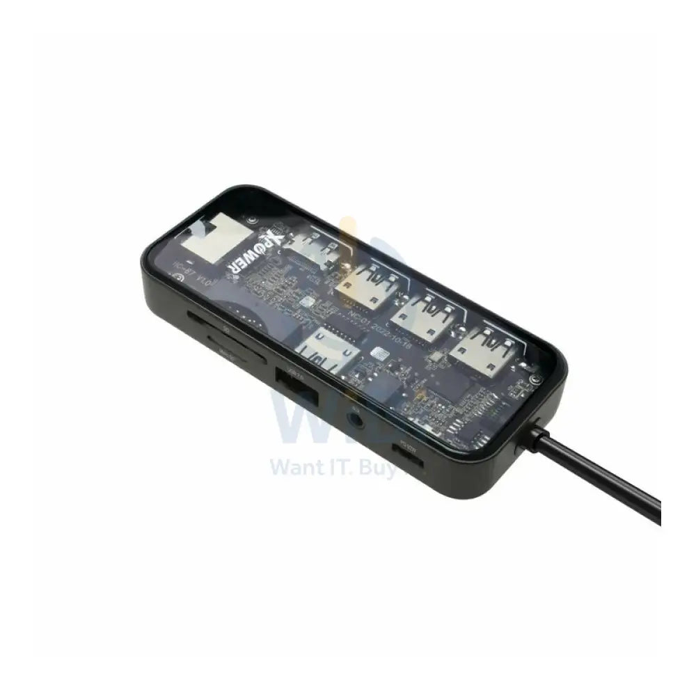XPower HI10 10 In 1 Type-C Hub - 92W / Transparent Grey Accessories > USB Hub > Offer Zone