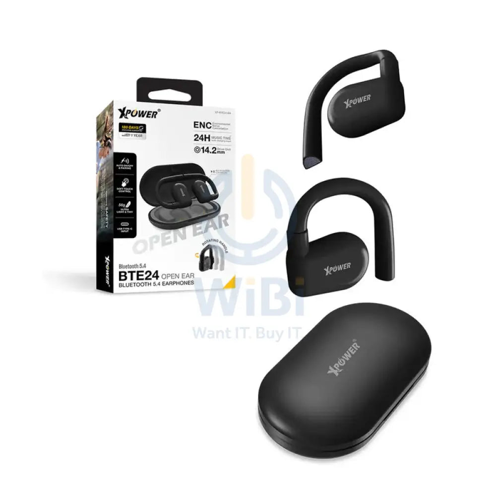 XPower Open Ear Bluetooth Earbuds - Black Accessories > Audio > Headphones