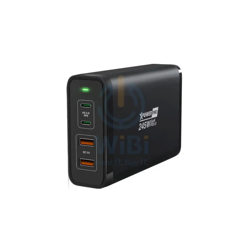 XPower Pro Gx245 4-Port PD Gan Desktop Charger - 245W / Black Accessories > Power Adapters > Offer Zone