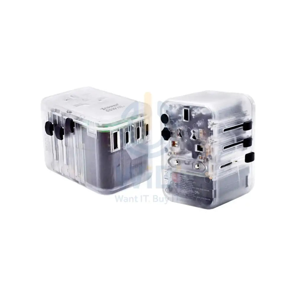 XPower TA65C 5 Ports Gan PD Travel Adapter - 65W / Transparent Accessories > Power Adapters